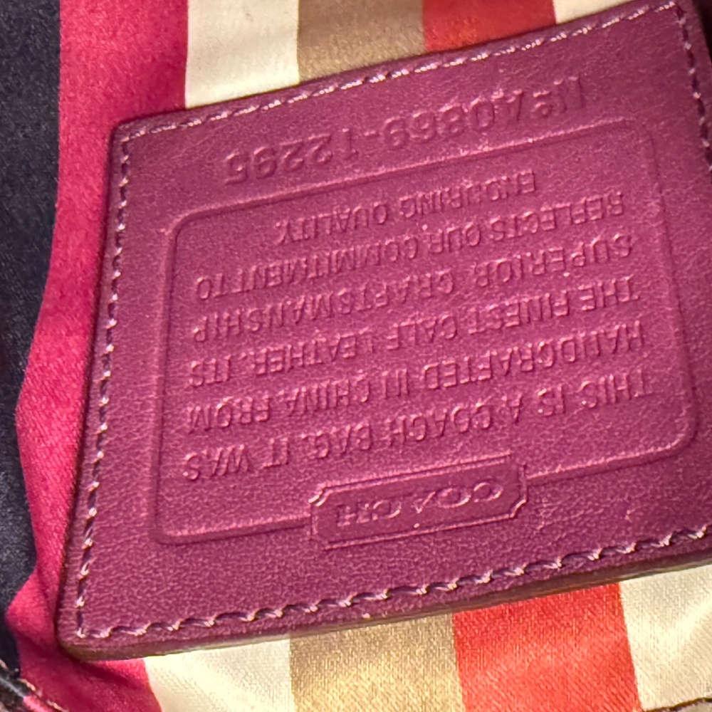 Coach Legacy Francine Patent Leather Satchel - Purple - Picture 14 of 14